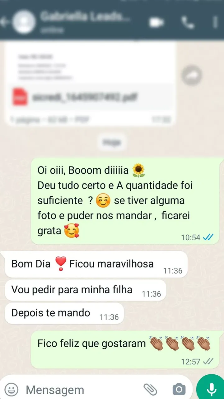 Cliente elogia: "Ficou maravilhosa"
